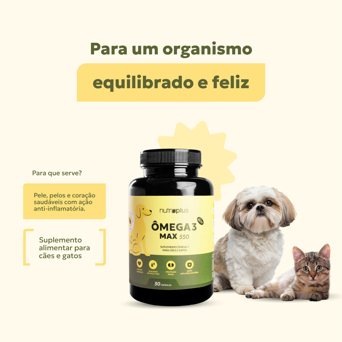 Suplemento Nutroplus Ômega 3 Max - 550mg Óleo de Peixe